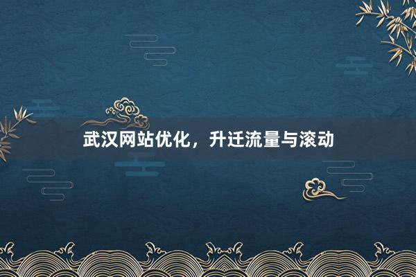 武汉网站优化，升迁流量与滚动